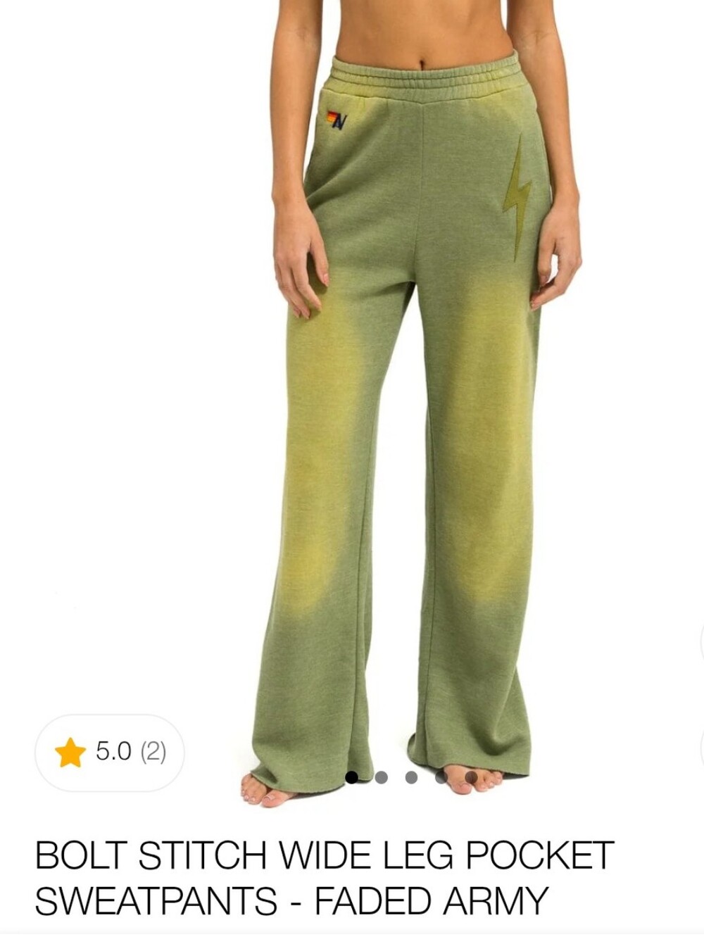 Aviator Nation Wide Leg Bolt Sweatpants
